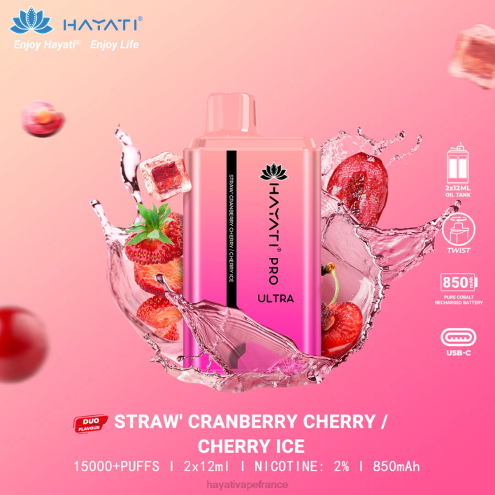 glace fraise-canneberge cerise-cerise