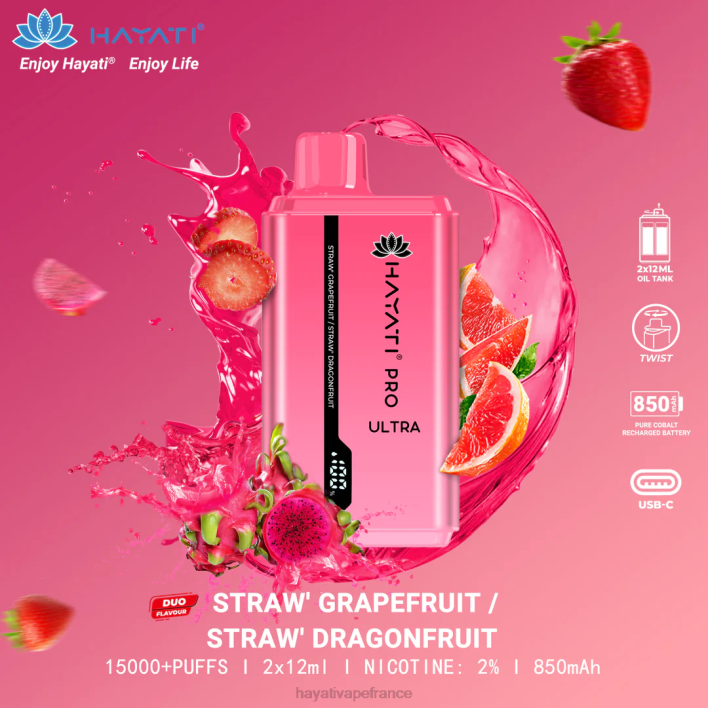 pamplemousse fraise/fruit du dragon fraise