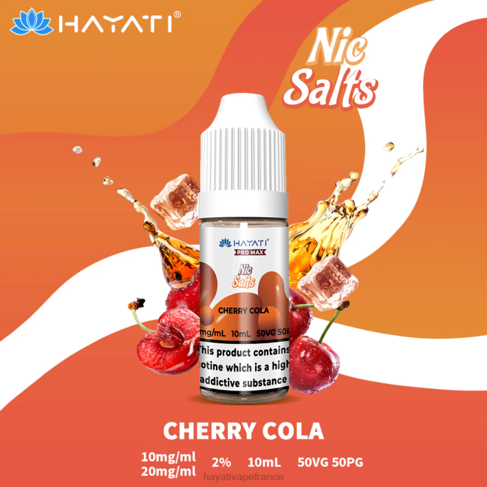 FD4H236 - Hayati vape liquid cola aux cerises Hayati Pro Max sels de nicotine