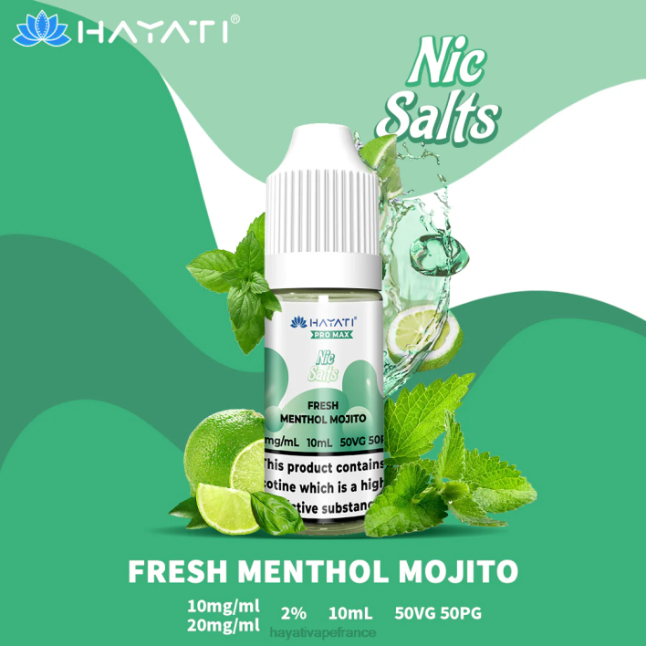 FD4H239 - Hayati flavour list mojito mentholé frais Hayati Pro Max sels de nicotine