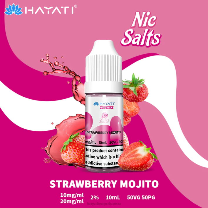 FD4H244 - Hayati store France mojito à la fraise Hayati Pro Max sels de nicotine