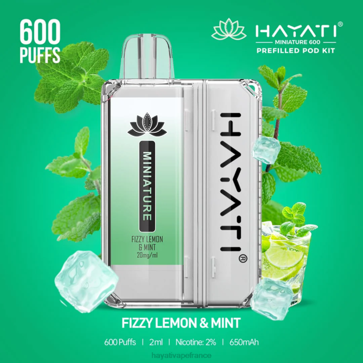 FD4H33 - Hayati price France citron pétillant et menthe Hayati Miniature 600 kits de dosettes