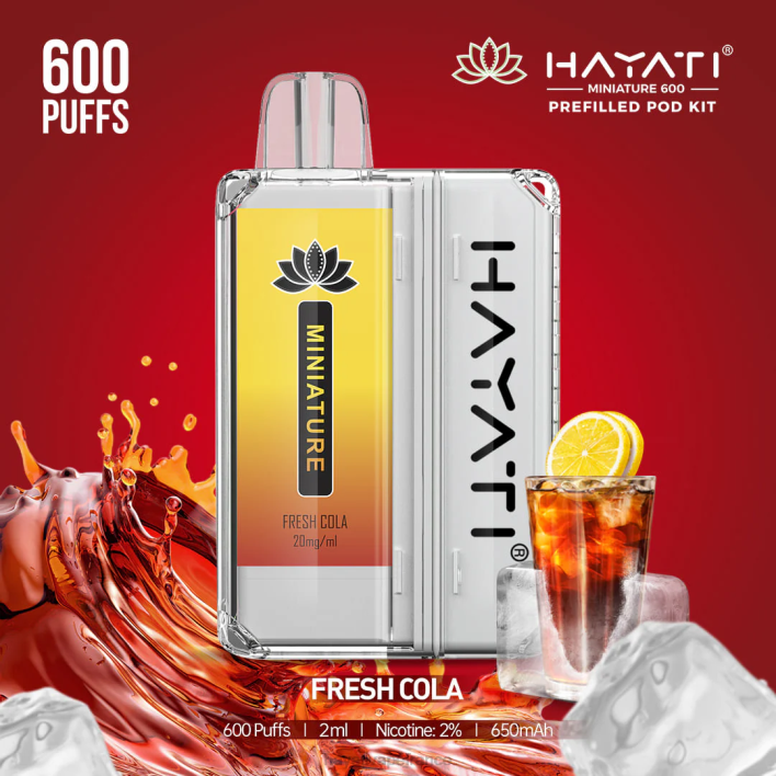 FD4H35 - Hayati vape flavours cola frais Hayati Miniature 600 kits de dosettes