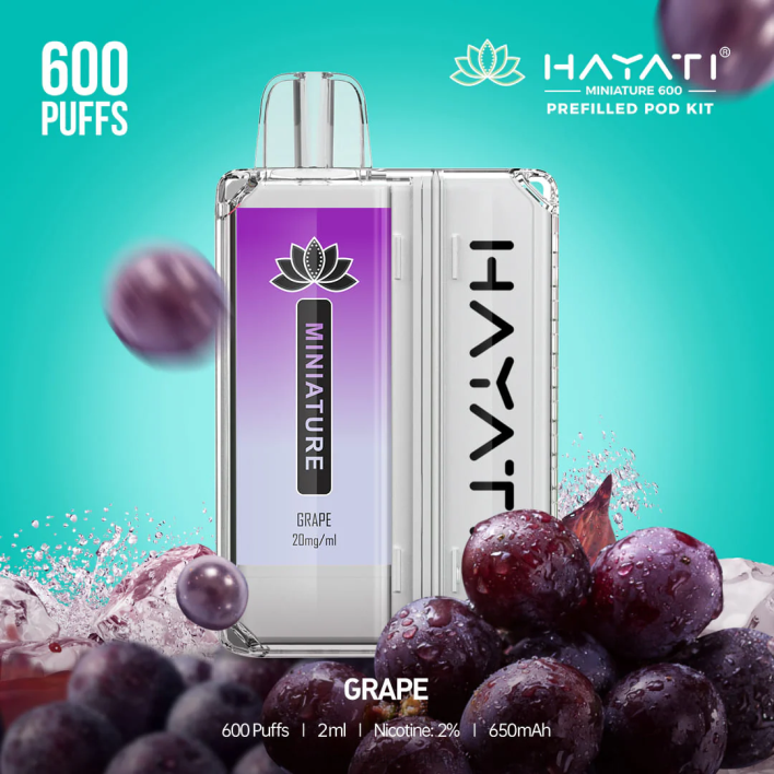 FD4H36 - Hayati vape liquid raisin Hayati Miniature 600 kits de dosettes
