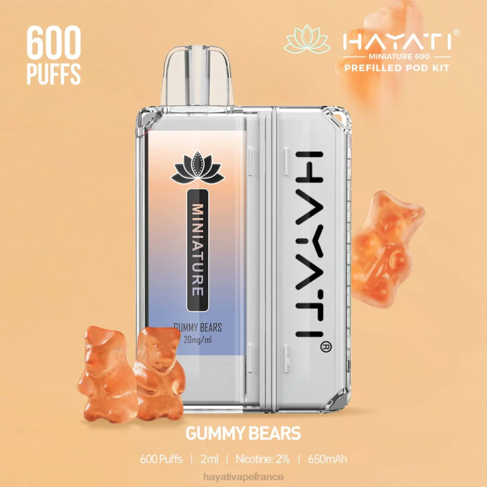 FD4H37 - Hayati France oursons gommeux Hayati Miniature 600 kits de dosettes
