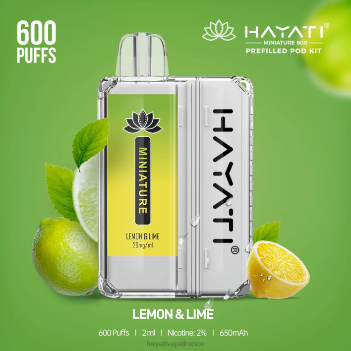FD4H39 - Hayati flavour list citron vert Hayati Miniature 600 kits de dosettes