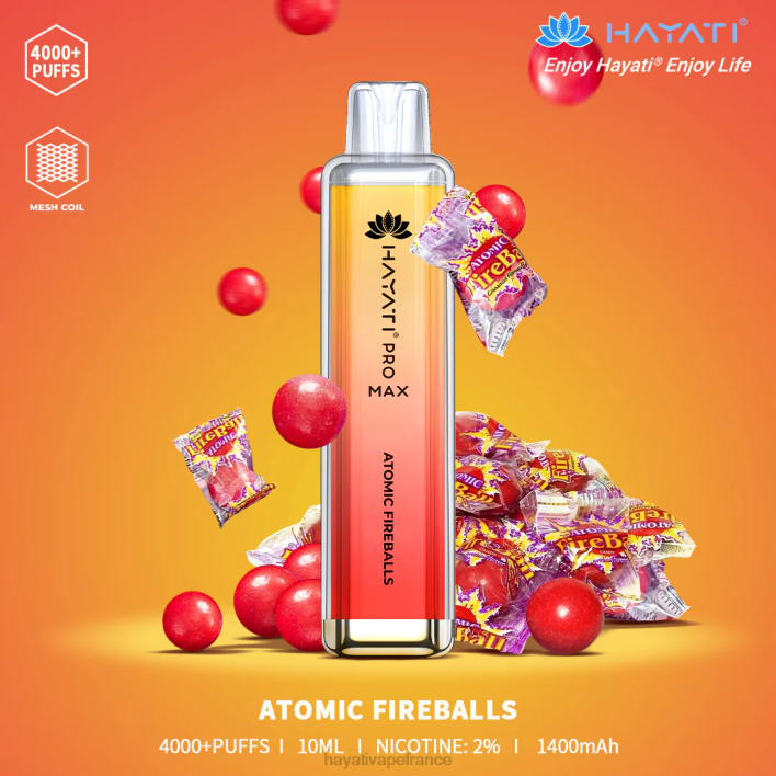 FD4H89 - Hayati flavour list boule de feu atomique Hayati Pro Max jetable