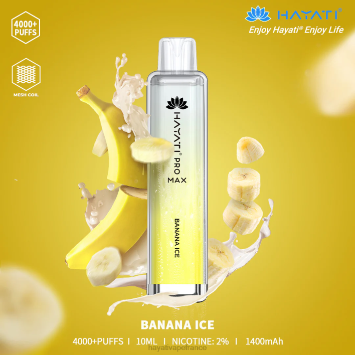 FD4H90 - Hayati Paris glace à la banane Hayati Pro Max jetable