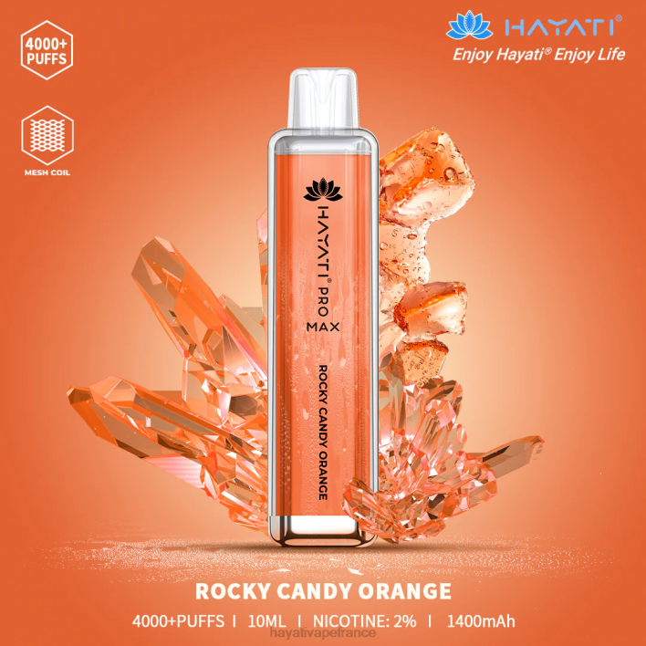 bonbon rocheux orange
