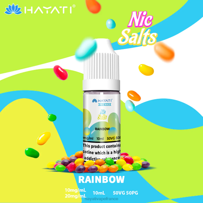 FD4H252 - Hayati vape review arc-en-ciel Hayati Pro Max sels de nicotine