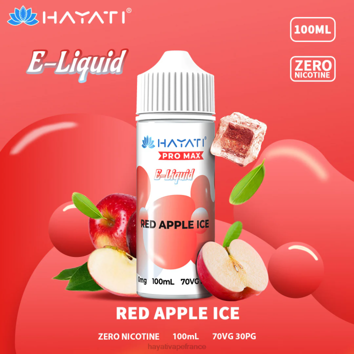 FD4H257 - Hayati France glace à la pomme rouge Hayati Pro Max sels de nicotine