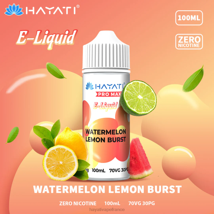 FD4H261 - Hayati vape France éclat de citron pastèque Hayati Pro Max sels de nicotine