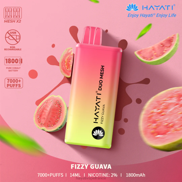 FD4H169 - Hayati flavour list goyave pétillante Hayati Duo Mesh jetable