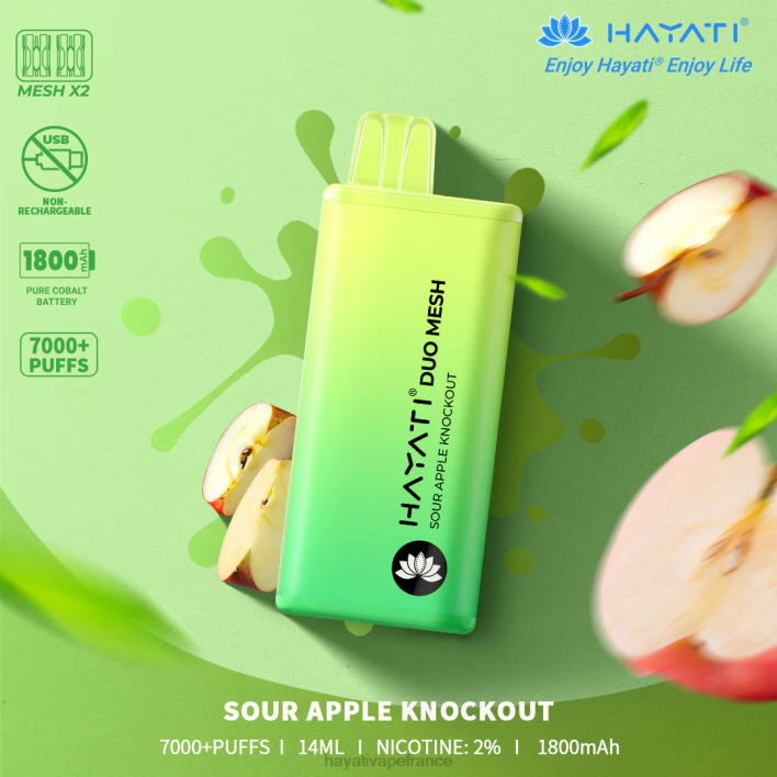 FD4H180 - Hayati Paris KO à la pomme aigre Hayati Duo Mesh jetable