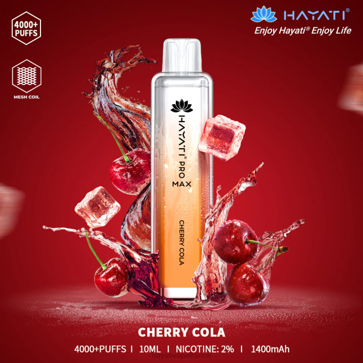 FD4H100 - Hayati Paris cola aux cerises Hayati Pro Max jetable