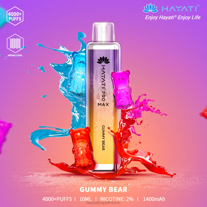 FD4H105 - Hayati vape flavours ours gommeux Hayati Pro Max jetable