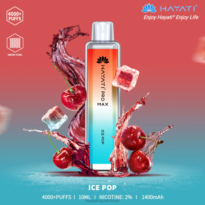 FD4H107 - Hayati France sucette glacée Hayati Pro Max jetable