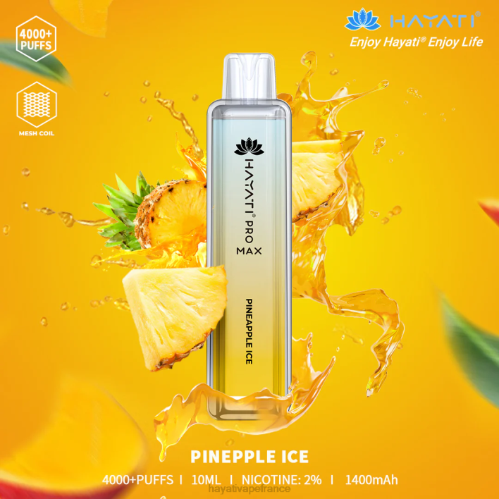FD4H114 - Hayati store France glace à l'ananas Hayati Pro Max jetable