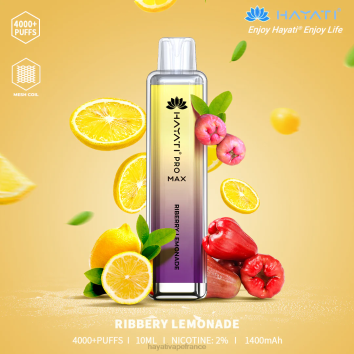 FD4H117 - Hayati France limonade aux baies Hayati Pro Max jetable