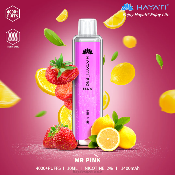 FD4H135 - Hayati vape flavours monsieur rose Hayati Pro Max jetable