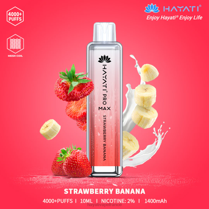 FD4H139 - Hayati flavour list fraise banane Hayati Pro Max jetable
