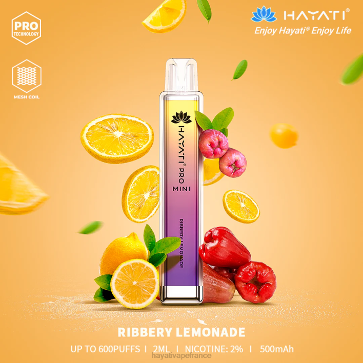 FD4H20 - Hayati Paris limonade aux côtes Hayati Pro Mini jetable