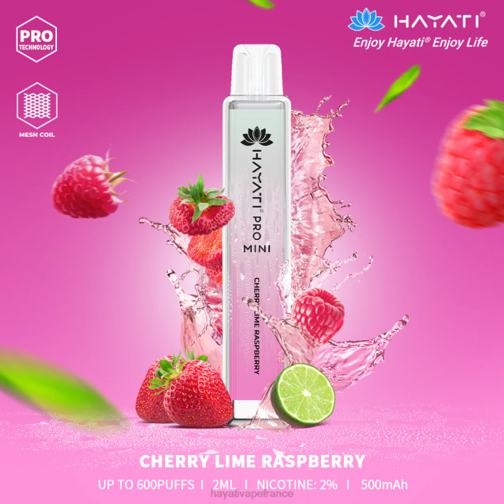 FD4H26 - Hayati vape liquid cerise citron vert framboise Hayati Pro Mini jetable