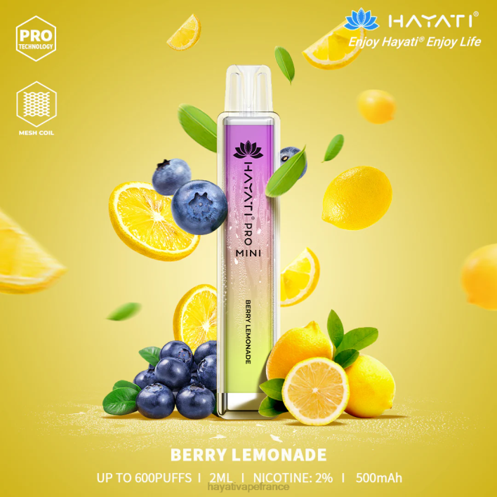 FD4H2 - Hayati vape review limonade aux baies Hayati Pro Mini jetable