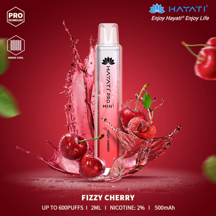 FD4H9 - Hayati flavour list cerise pétillante Hayati Pro Mini jetable