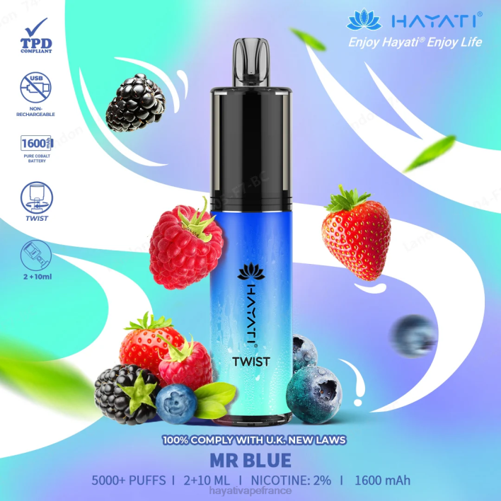 FD4H77 - Hayati France monsieur bleu Hayati Twist jetable