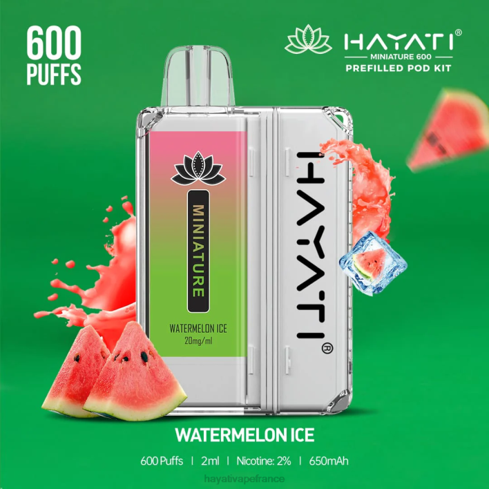 FD4H50 - Hayati Paris glace à la pastèque Hayati Miniature 600 kits de dosettes
